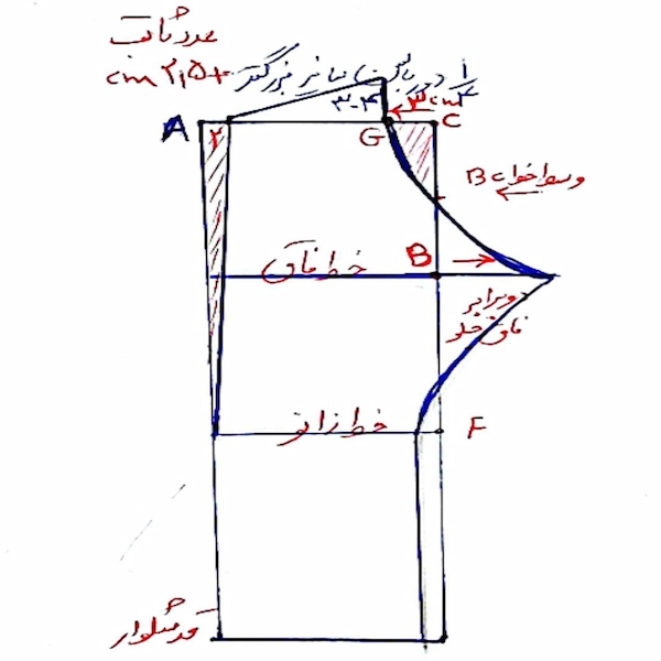 تصویری از الگوی خیاطی شلوار اسلش